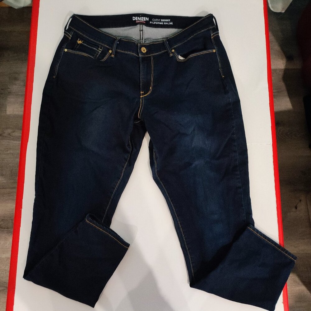 Denizen from Levi's jeans curvy skinny dark wash blue women's size W34 L32